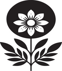 black and white flower