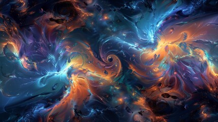 Swirls of iridescence shimmering in the moonlight, their beauty a reflection of the universe's infinite complexity.