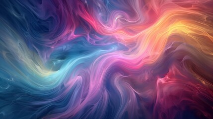 Obraz premium Swirls of iridescent colors weaving a tapestry of dreams in the air.