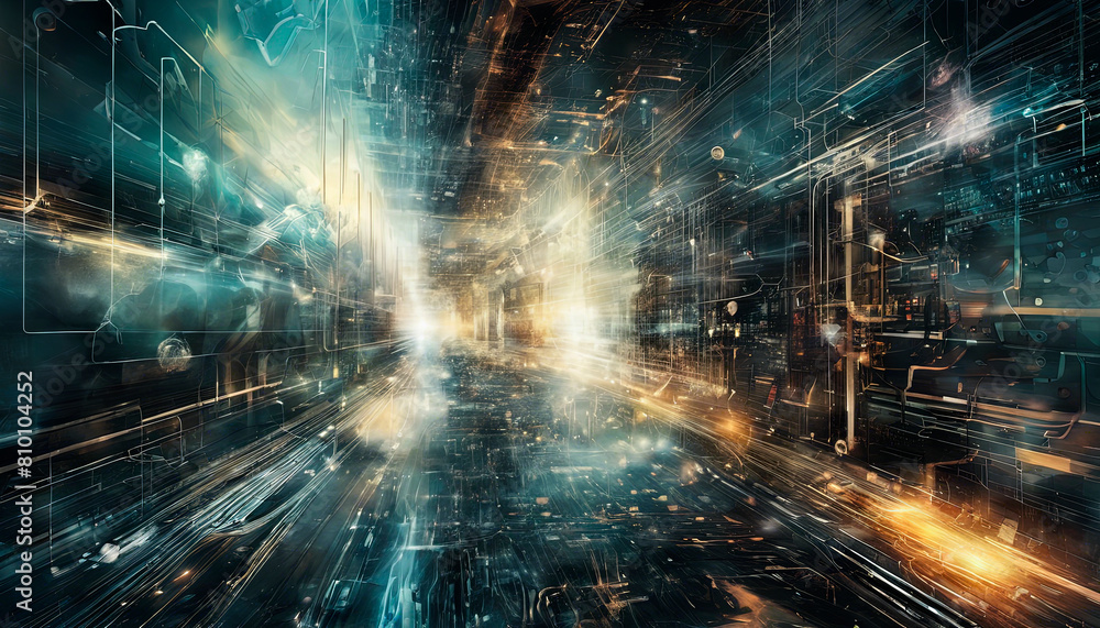 Poster digital abstract backdround for technological oper