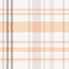 Woven tartan in spring color cloth plaid background pattern. Traditional checkered home decor linen cloth texture effect. Seamless soft furnishing fabric. Variegated melange weave all over print.
