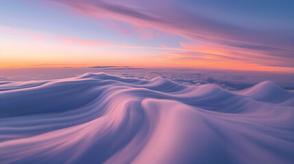 The subtle effects of the Earth's magnetic field on the high-altitude clouds, capturing the interaction with soft, ethereal colors at twilight