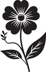 black and white flower