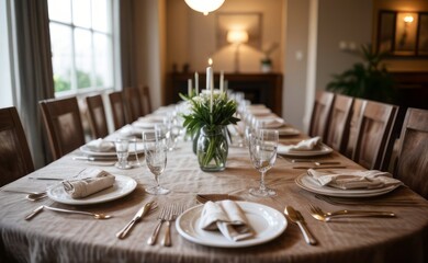 Stylish Table Setting in a Sophisticated Setting