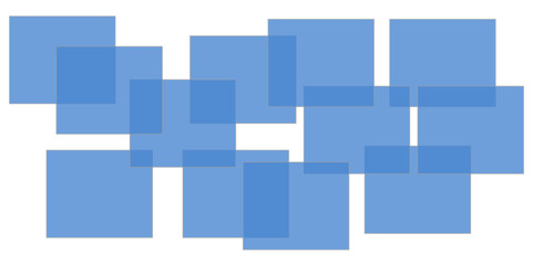 Abstract blue geometric overlapping square pattern. soft shadow on neutral light blue textured background. 3d architecture pattern design. Abstract composition business background for document design.