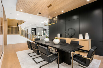 A Dining Room With a Table and Chairs