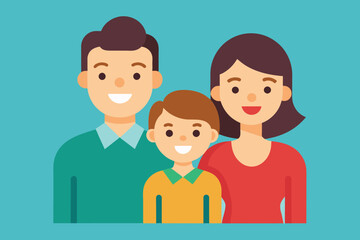 Vector Illustration of happy family design