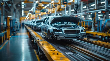 a team conducting a quality check on automotive parts in a factory