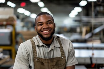 Fototapeta premium Portrait of African American man smiling