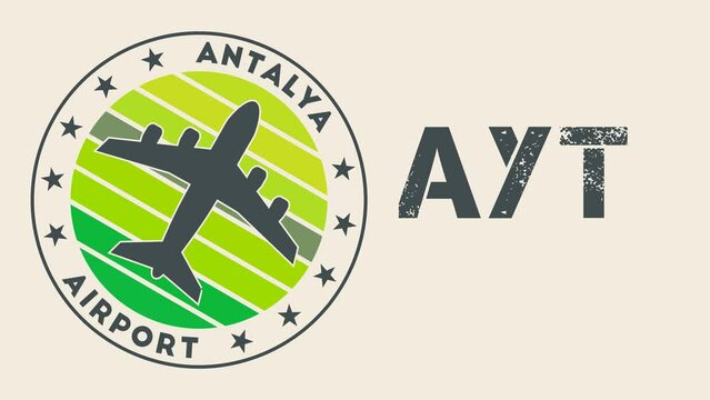 Antalya International Airport intro video. Antalya airport information animation. Attractive 4k video.