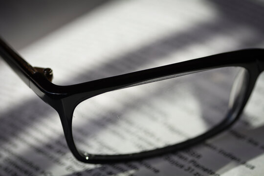 Book and glasses