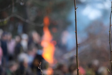 Walpurgis Night Celebrations in Sweden. A popular tradition where a warming fire symbolizes that...