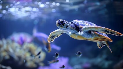 World Turtle Day Raise awareness about ocean pollution and climate change. Concept World Turtle Day, ocean pollution, climate change, conservation efforts, marine life protection