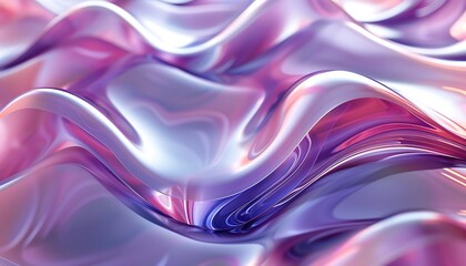 3d render, abstract background with blue and purple wavy liquid
