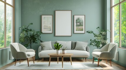 Elegant Modern Living Room with Natural Light
