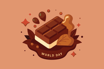 World Chocolate Day Vector Illustration. Good for greeting cards, posters and banners, social media history