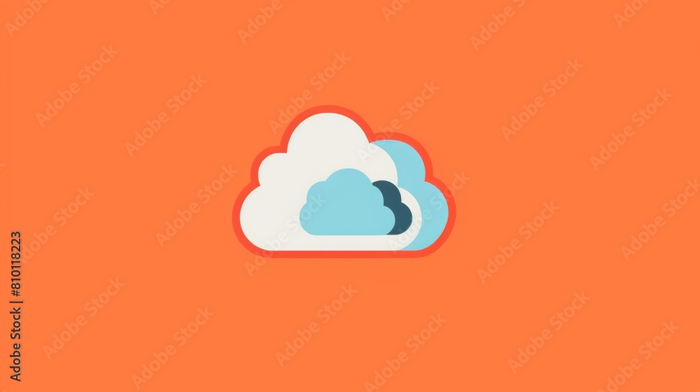 Poster basic icon symbolizing cloud server reliability