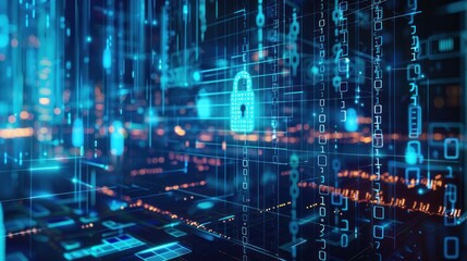 Fototapeta premium Cyber Security, , personal data concept. abstract technology background. data safety information