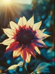 A beautiful flower in a garden Generative Ai
