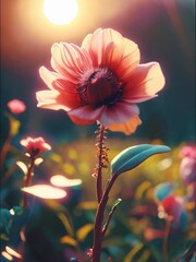 A beautiful flower in a garden Generative Ai
