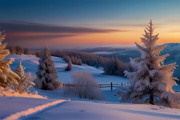 Winter scene. Winter landscape for your Celebrations Card
