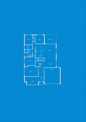 House Floor Plan. 3D design of home space. 