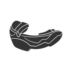 Mouthguard Icon Silhouette Illustration. Sport Protection Vector Graphic Pictogram Symbol Clip Art. Doodle Sketch Black Sign.