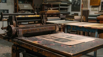 Graphic prints on a printing press