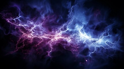Naklejka premium Abstract Artwork of Purple and Blue Electric Plasma with Dynamic Energy Flow