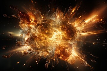Fiery cosmic explosion in space