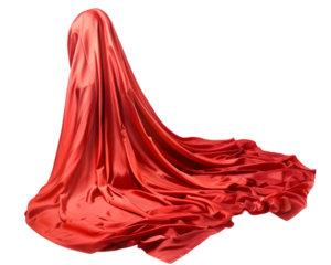 Ghost in red clothes on transparent background