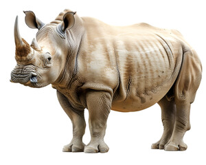 Fototapeta premium Rhinoceros isolated on transparent background