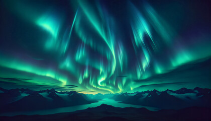 A splendid display of the Northern Lights illuminating the night sky