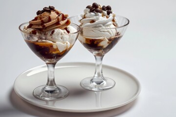 Gelato Affogato with Espresso Drizzle and Chocolate-Covered Beans