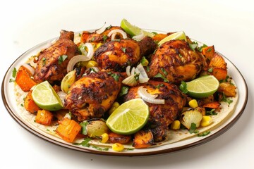 Irresistible Adobo-Rubbed Chicken on a Bed of Corn Tortillas