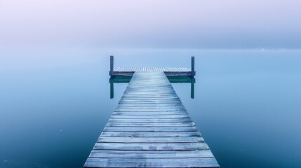   A dock situated in the midst of a body of water