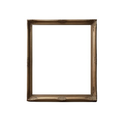 Obraz premium TRANSPARENT PNG ULTRA HD 8K An empty, plain painting frame rests at the very edge of a transparent background, ready for a masterpiece