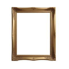 TRANSPARENT PNG ULTRA HD 8K An empty, plain painting frame rests at the very edge of a transparent background, ready for a masterpiece
