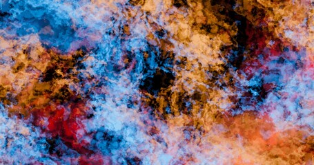 Abstract galactic colorful clouds background. 3D rendering.