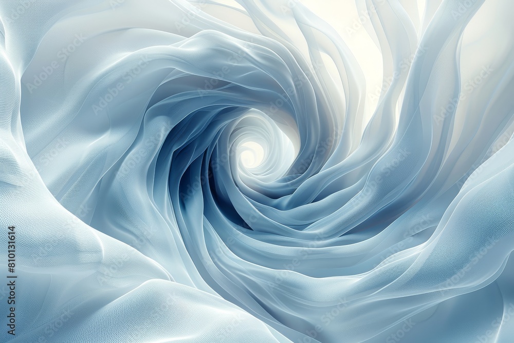 Canvas Prints elegant abstract design featuring a swirling pattern of soft blue fabric, giving a sense of calm and