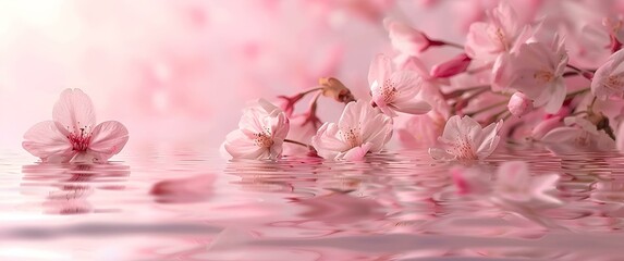 Piękne kwiaty na wodzie w kolorze różowym