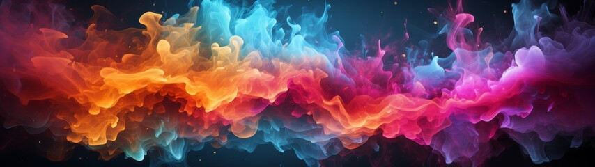 Vibrant abstract smoke and color explosion