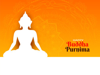 Happy Buddha Purnima Indian festival traditional background