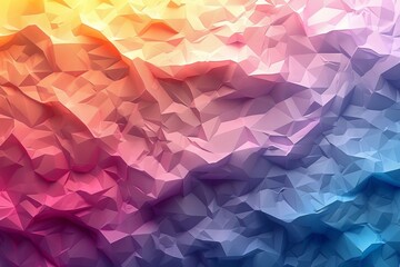 A low poly abstract background with a warm color scheme in varying shades of orange and pink