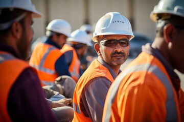 construction workers in safety gear