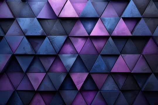 Muted, dark tones form a geometric pattern with textured triangular shapes in this image