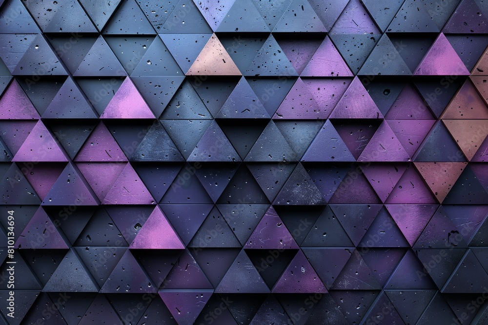 Poster this image presents a dark geometric pattern with accents of purple highlighting certain shapes, res