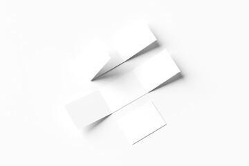 Square Trifold Brochure Mockups