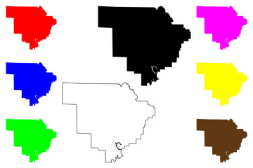 Walker County, Alabama (Counties in Alabama, United States of America,USA, U.S., US) map vector illustration, scribble sketch Walker map