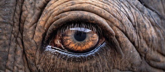macro portrait of Elephant's eye